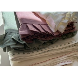 Bieżnik Lniany Biały