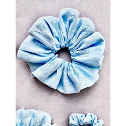 Gumka Lniana L-Scrunchie Błękit