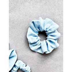 Gumka Lniana  M-Scrunchie Błękit