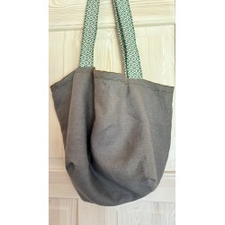 Torba Lniana z Zielonym Wnętrzem