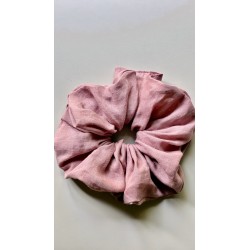 Gumka Lniana L-Scrunchie Brudny Róż